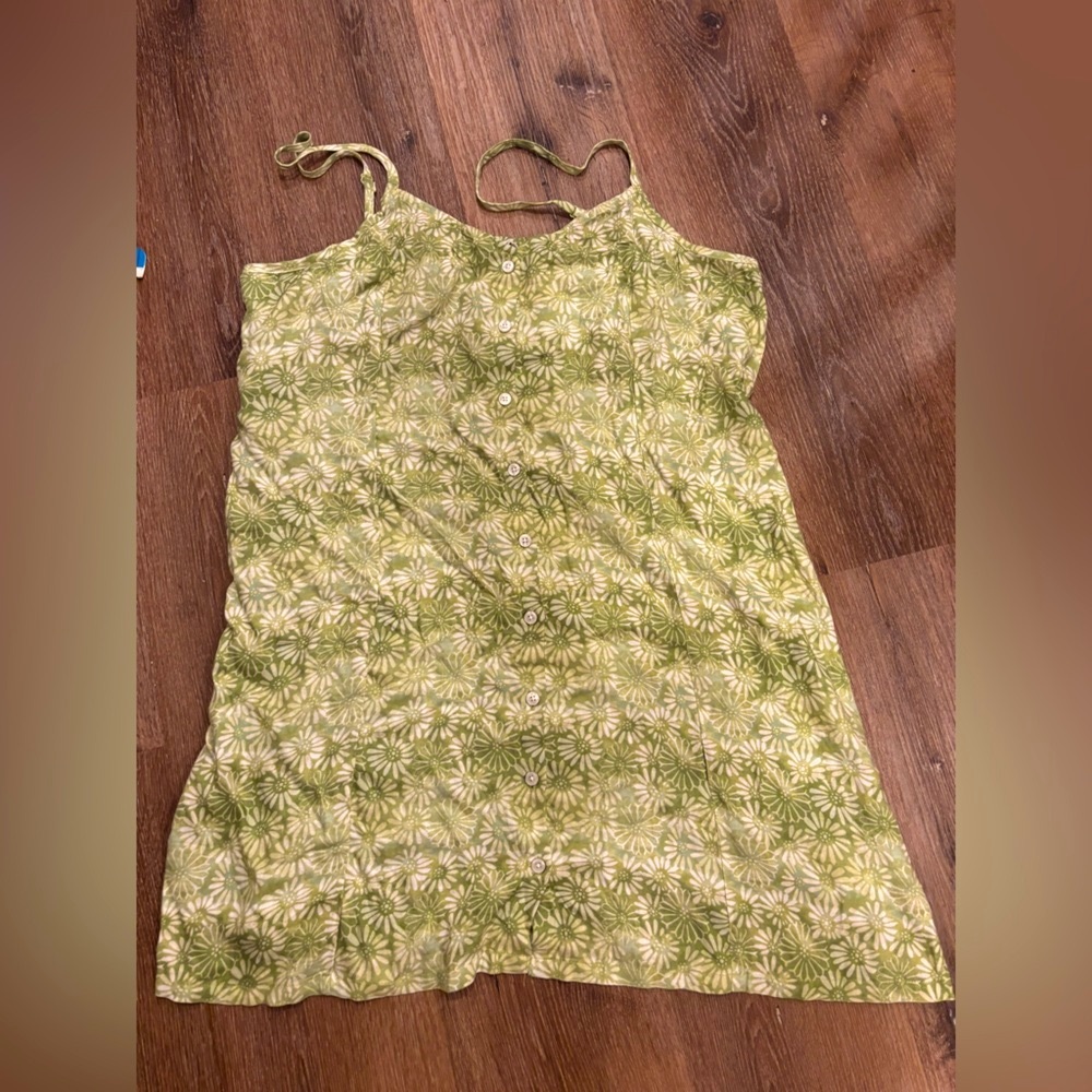 American Eagle MINI Dress Green Floral XXL